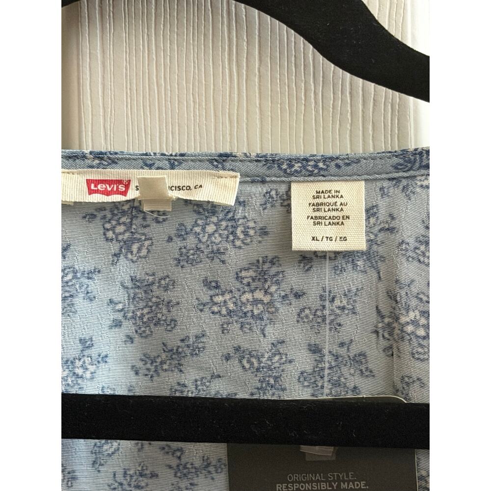 Levi's Dolores Long Sleeve Blouse Women's Queen B Floral Arona NWT Size XLarge - Picture 4 of 9